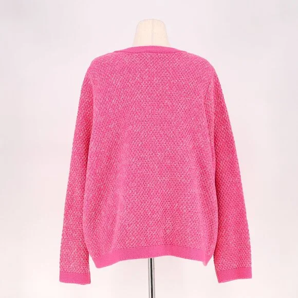 NWT TORRID Pink Chunky Knit Button Up Cardigan Sweater Size 4X - Picture 5 of 11